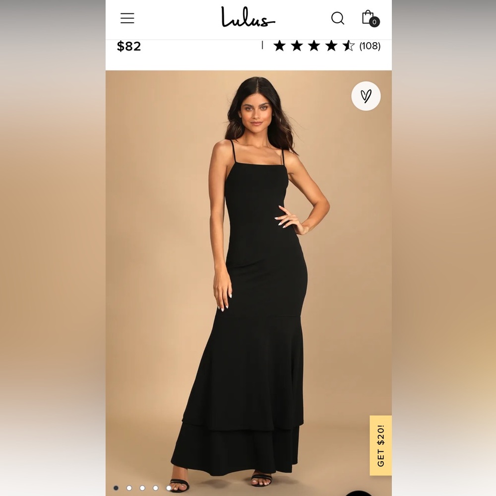 Lulus black tiered maxi dress